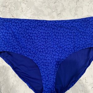 NWT Lane Bryant Cobalt Blue High-Waist Bikini Bottoms - Animal Print Size-18